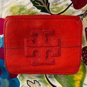 EUC Tory Burch Orange Leather Wallet